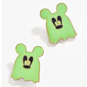 👻Disney X Baublebar Mickey Mouse Ghost Stud Earrings Glow in the Dark Ha…